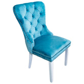 Scaun tapitat AUGUST , catifea TURCOAZ